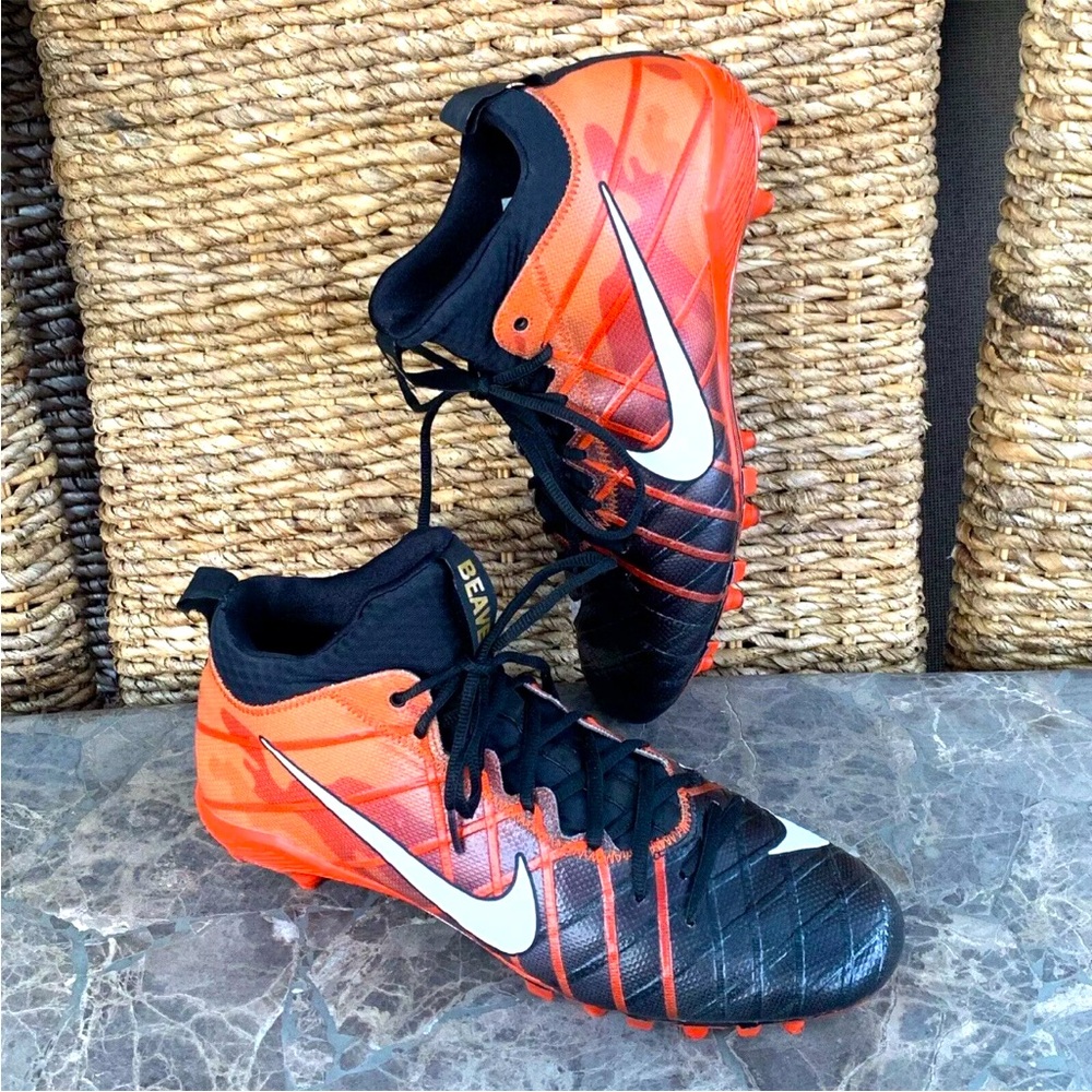 Nike Alpha Field General Elite 3 TD Football Cleats Mens Sz 12 Black Orange